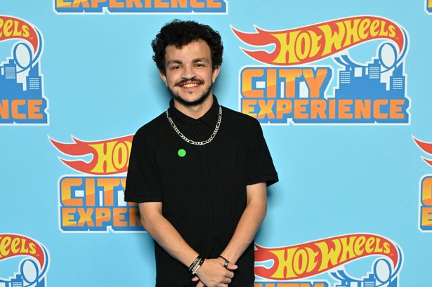 Coronation Street star Alex Bain sports new look as he joins footballers and celebrities at Hot Wheels launch