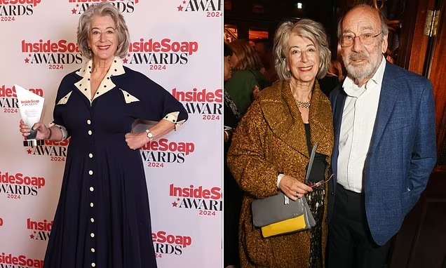 Maureen Lipman, 78, wins Comic Performance for the fourth year running at the Inside Soap Awards as she makes her first public appearance since confirming engagement to boyfriend David Turner